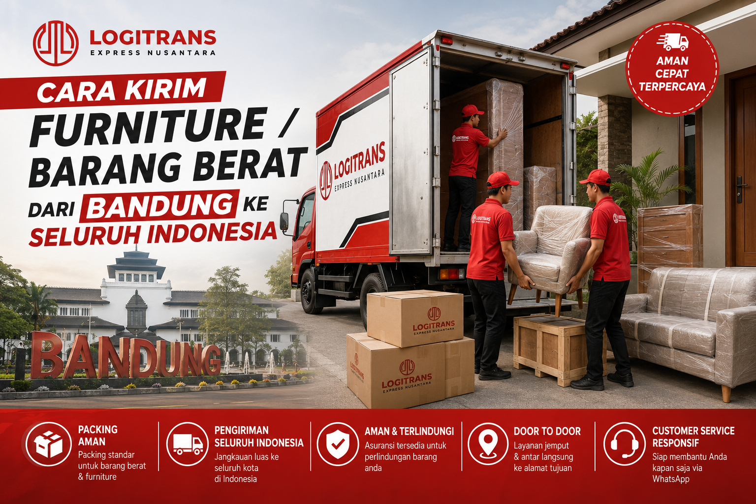 Cara Kirim Furniture / Barang Berat dari Bandung ke Seluruh Indonesia 2026